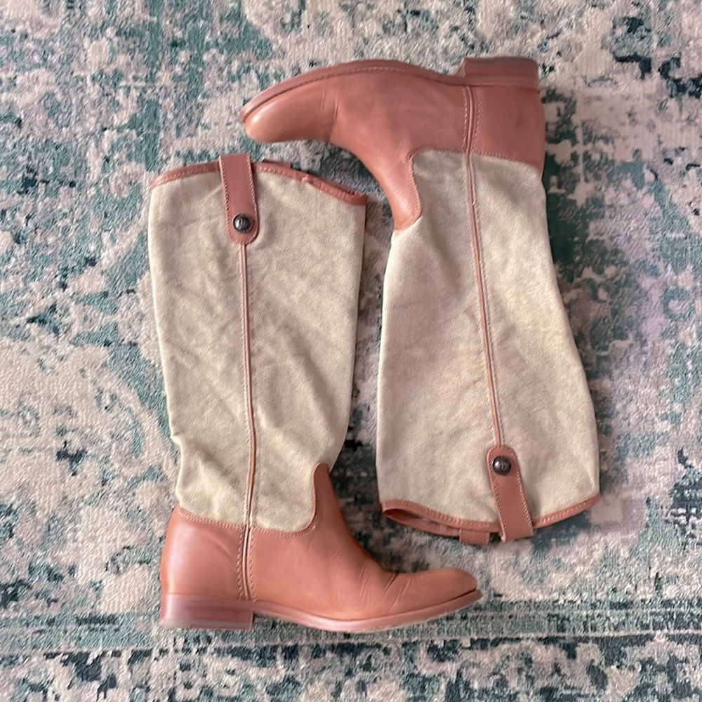 SALE ✨ Frye Canvas and Leather Boots